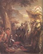 Benjamin West The Death of Chevalier Bayard (mk25) painting